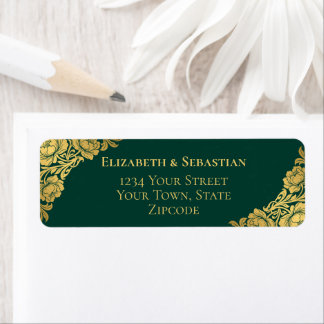 Elegante goldene Hochzeit mit floralem Design