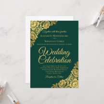 Elegante goldene Hochzeit mit floralem Design