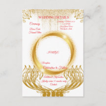 Elegante goldene Hochzeits-Detailkarte auf Weiß