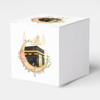 Elegante Goldene Kaaba Hajj Mabroor Willkommen Zu Geschenkschachtel