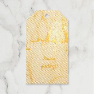 Elegante goldene Kerzen Jahresgrüße Geschenkanhänger