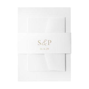 Elegante Goldene Klassische Hochzeit Einladungsbanderole