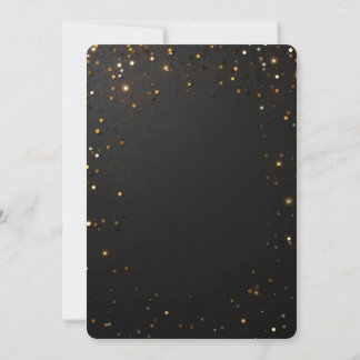 Elegante Goldene Konfetti-Geburtstagseinladung Lux Einladung