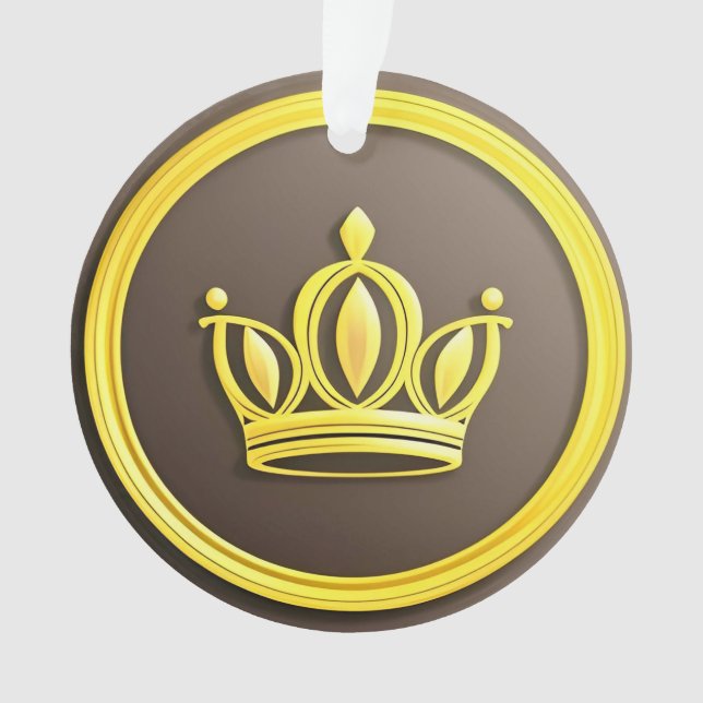 Elegante Goldene Krone Ornament (Vorderseite)