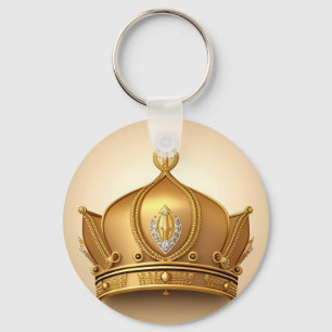 Elegante goldene Krone Schlüsselanhänger