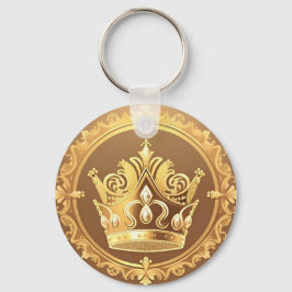 Elegante Goldene Krone Schlüsselanhänger