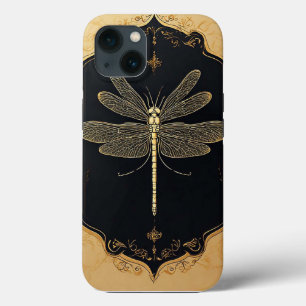 Elegante Goldene Libellen-Illustration Case-Mate iPhone Hülle