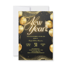 Elegante Goldene Luftballons Silvesterparty