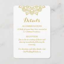 Elegante goldene Mandala-Hochzeitseinschlusskarte