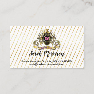 Elegante goldene Monogramm-visitenkarte Visitenkarte