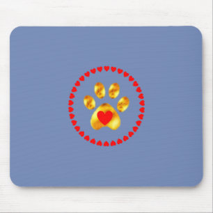 Elegante goldene Pfote Mousepad
