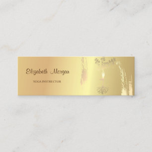 Elegante, goldene Pinselstriche Tree Silhouette Mini Visitenkarte