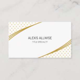 Elegante goldene Polka-Punkte Visitenkarte