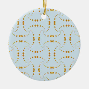 Elegante goldene Punkte Keramikornament
