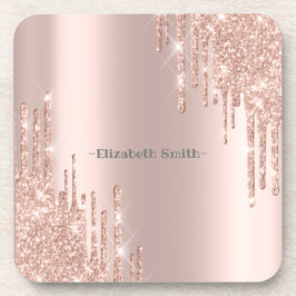 Elegante goldene Rose Getränkeuntersetzer