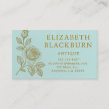 Elegante goldene Rosen-Vintage-Visitenkarte