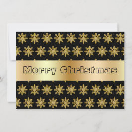 Elegante Goldene Schneeflocken Frische Pasta mache Feiertagskarte