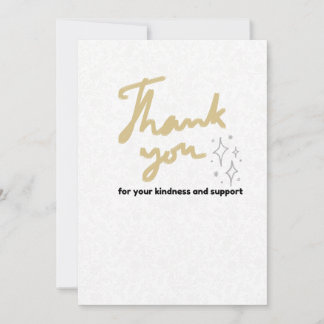 Elegante goldene Schrift Dankeskarten mit Minimali Dankeskarte
