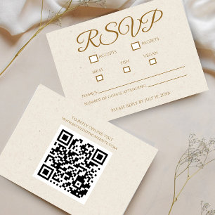 Elegante goldene Schrift Hochzeit-RSVP-Karte RSVP Karte