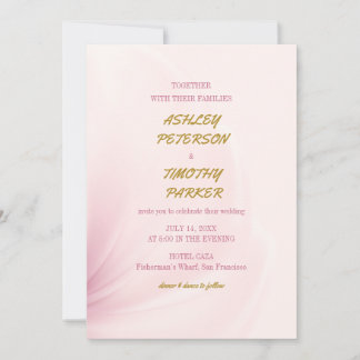 Elegante goldene Schrift Hochzeitseinladung im Dus Einladung