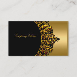 Elegante Goldene Schwarz Goldene Boutique Mode Visitenkarte