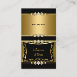 Elegante Goldene-Schwarze-Juwel-Bildpunkte zum Umk Visitenkarte