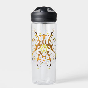 Elegante goldene Stammesmaske abstraktes Design Trinkflasche