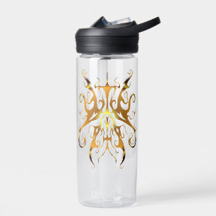 Elegante goldene Stammesmaske abstraktes Design Trinkflasche