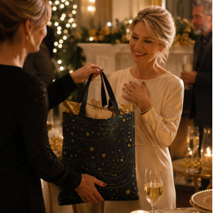 Elegante goldene Sternennacht-Tasche Tasche