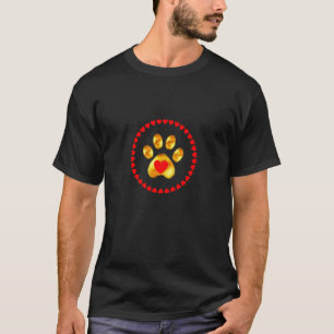 Elegante goldene Tatze T-Shirt