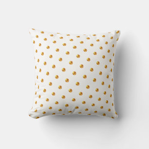 Elegante goldene Tupfen Kissen