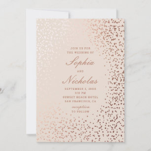 Elegante goldene Tupfen. Klassische moderne Hochze Einladung