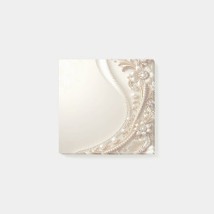 Elegante goldene verzierte Blumen-Post-it-Notes Post-it Klebezettel