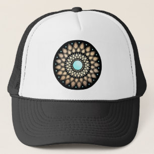 Elegante goldene verzierte Lotus-Mandala Truckerkappe