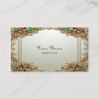 Elegante goldene verzierte Visitenkarte