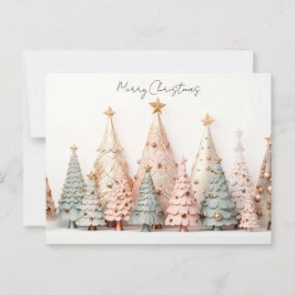 Elegante goldene Weihnachtsbäume  Postkarte