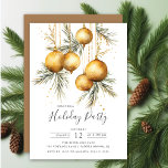 Elegante Goldene Weihnachtsfeier Einladung<br><div class="desc">Diese elegante Weihnachtsfeier-Einladung enthält eine Gruppe von Weihnachtsschmuck-Set auf weißem Hintergrund. Die Einladung ist ideal,  um Ihre Freunde und Familie zu einer festlichen Ansammlung einzuladen. Das Gesamtdesign ist festlich und raffiniert,  und die Einladung wird Ihre Gäste begeistern.</div>