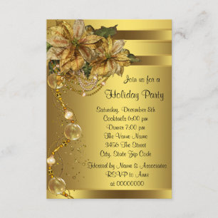 Elegante Goldene Weihnachtsstern Goldene Weihnacht Einladung