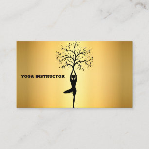 Elegante goldene Yoga-Visitenkarte für Ihr Unterne Visitenkarte