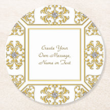 Elegante goldene Ziergrenze mit Diamantakzent