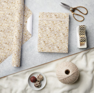 Elegante goldene Zweige Feiertag Geschenkpapier