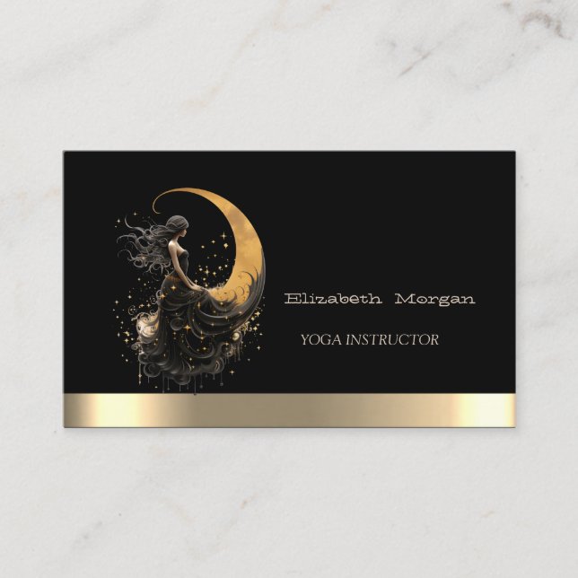 Elegante Goldenen Falknerei Visitenkarte (Vorderseite)