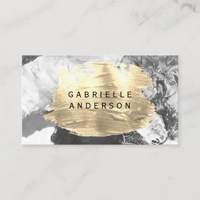 Elegante goldfarbene Lacktextur Visitenkarte (Vorderseite)