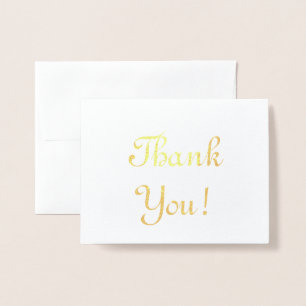 Elegante Goldfolie "danken Ihnen!" Karte