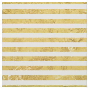 Elegante Goldfolie und weißes Streifen-Muster Stoff