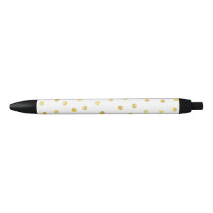 Elegante Goldfolieconfetti-Punkte Kugelschreiber