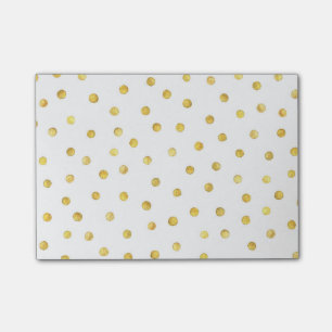 Elegante Goldfolieconfetti-Punkte Post-it Klebezettel