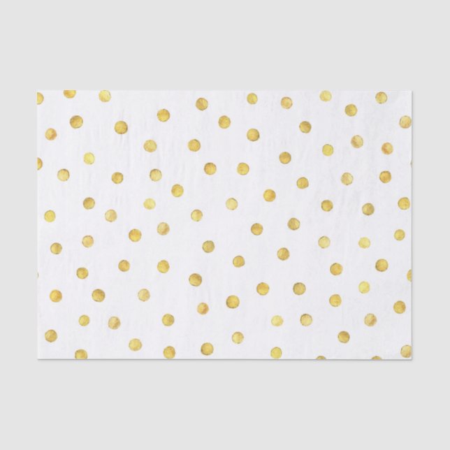 Elegante Goldfolieconfetti-Punkte Seidenpapier (Vorderseite)