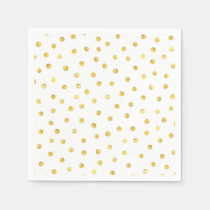 Elegante Goldfolieconfetti-Punkte Serviette