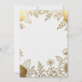 Elegante Goldfolien-Hochzeits-Einladungsvorlage Einladung